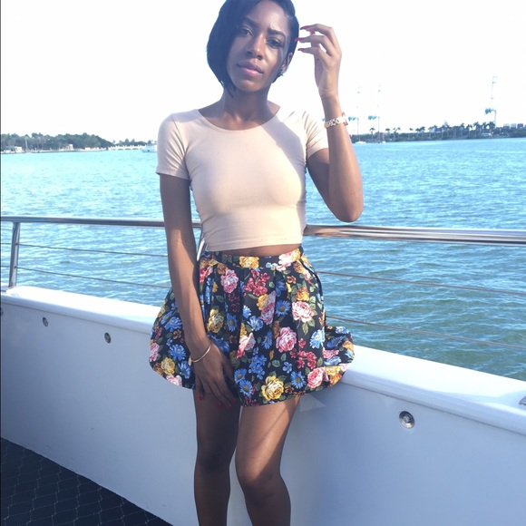 Flower patterned skirt