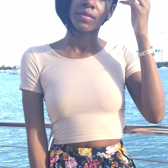 Nude crop top