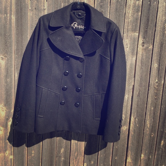Guess Jackets & Blazers - Guess Black Peacoat!