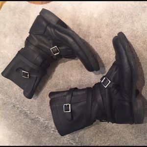 Steven Madden Combat Black Boots