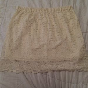 Cream Lace Skirt