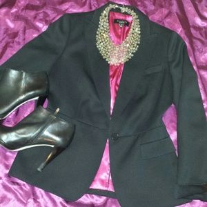 Black Tailored Blazer Size 4 (Talbots)