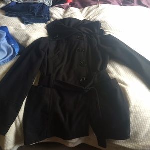 Dollhouse peacoat. Black & size large