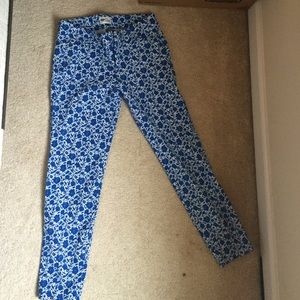 Blue Patterned Pixie Pant
