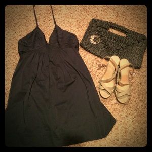 BCBG Maxazria Navy Blue Halter Dress