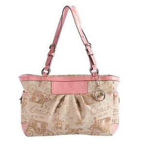 Authentic COACH Canvas Horse & Carriage Tote