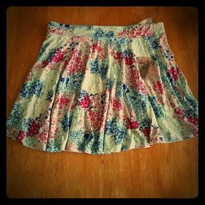 NEW Bright beautiful blue & pink flowery skirt!
