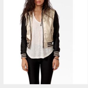 Black and Gold Varsity Jacket