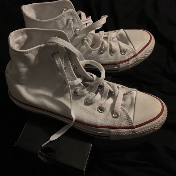 White converse high tops