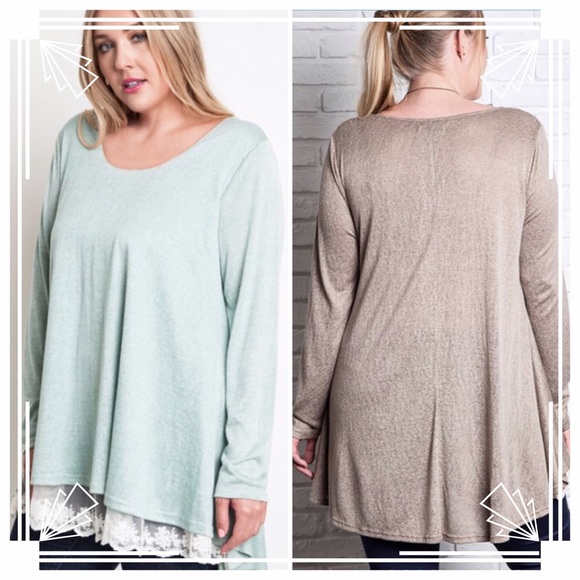 🌺HP 10/16🌺LACE DETAIL KNIT TOP IN FIVE COLORS! - Picture 3 of 4