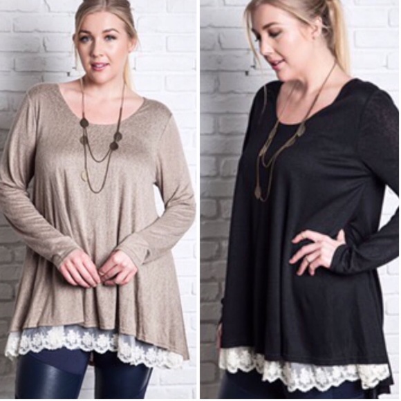 🌺HP 10/16🌺LACE DETAIL KNIT TOP IN FIVE COLORS! - Picture 2 of 4