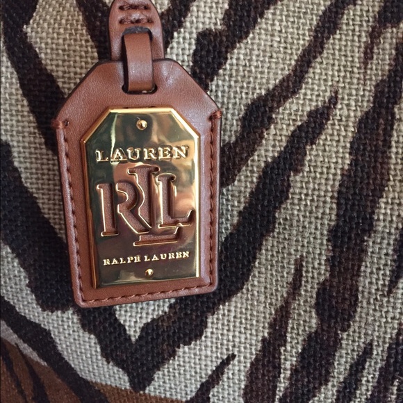 Ralph Lauren Tote in Fabric with Leather Trim - Picture 3 of 4