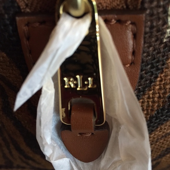 Ralph Lauren Tote in Fabric with Leather Trim - Picture 4 of 4