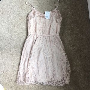 Beige lace dress