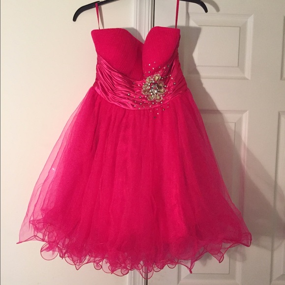 Hot Pink Homecoming or Prom dress
