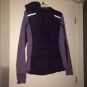 Lululemon Fluffed Up Pull Over Deep Down Zinfandel