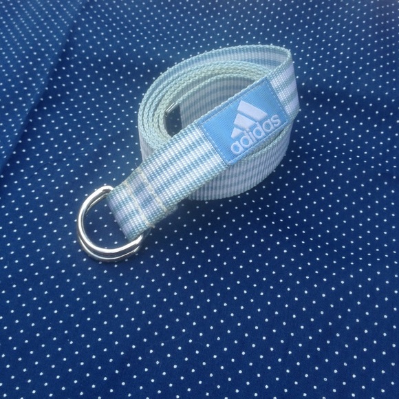 Adidas  blue & white stripe belt