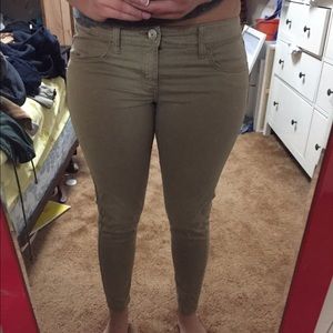 Khaki toast ankle pants American Eagle