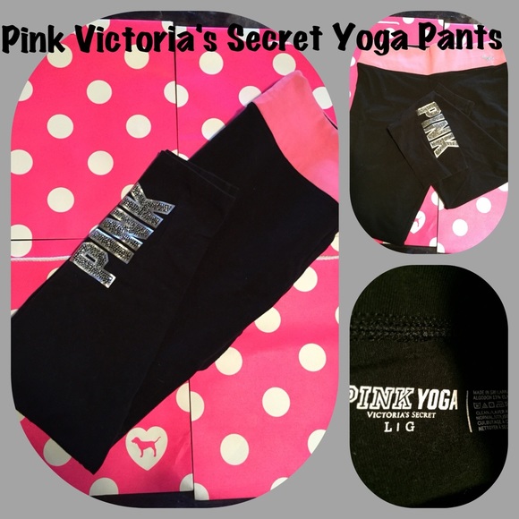 PINK Victoria's Secret Pants - Pink Victoria's Secret Yoga Pants with bling.