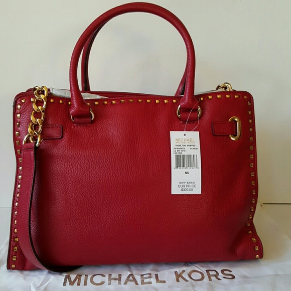 ❌SOLD❌ MK Scarlet Hamilton Whipped Tote - Picture 2 of 4