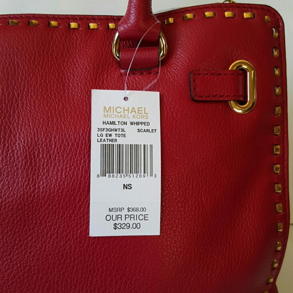 ❌SOLD❌ MK Scarlet Hamilton Whipped Tote - Picture 3 of 4