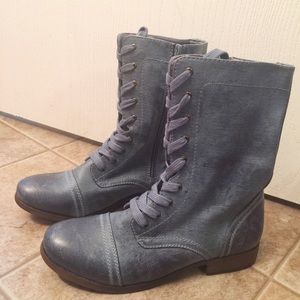 Mossimo Supply Co Blue Combat Boots