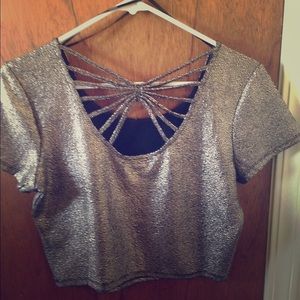 Metallic crop top