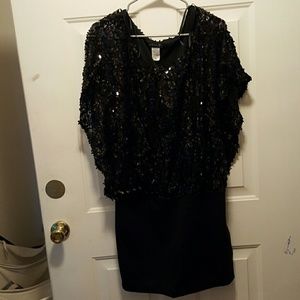 Black sequin dress