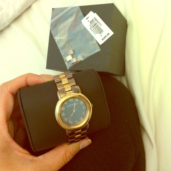 Marc by Marc Jacobs rose gold and chocolate watch