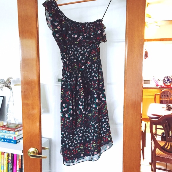 Hazel Floral One-Shouldered Dress