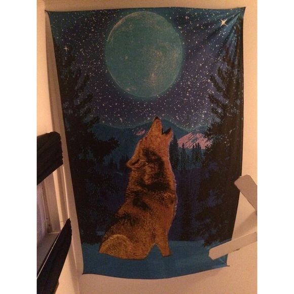 Giant wolf tapestry