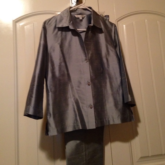 Pewter blue top and pants