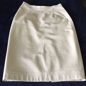 New butter soft vanilla leather skirt