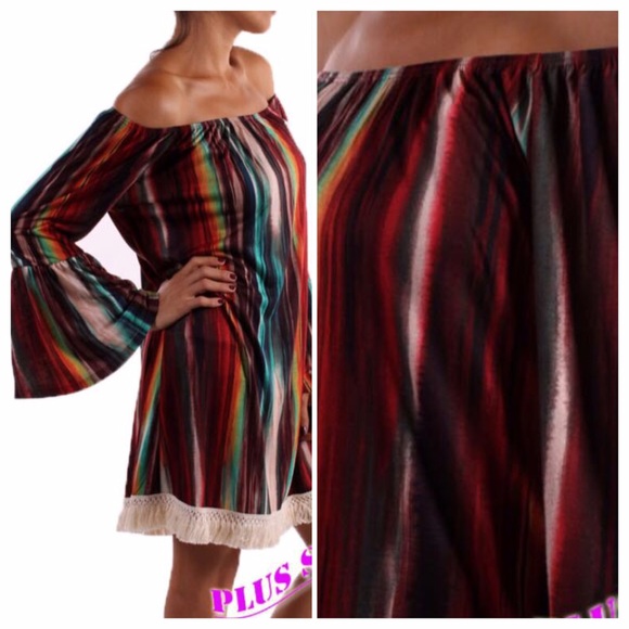 PRETTY MULTI COLOR TUNIC/DRESS - Picture 2 of 2