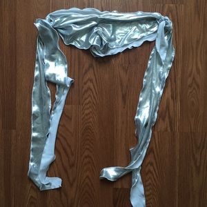 Rave bottoms silver metallic