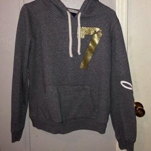 Gray American Eagle Pull-Over Hoodie