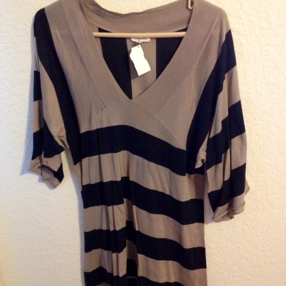 Brown and black striped tunic