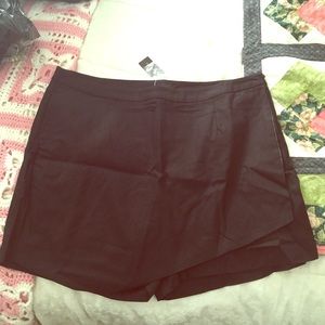 Black Asymmetrical Skort