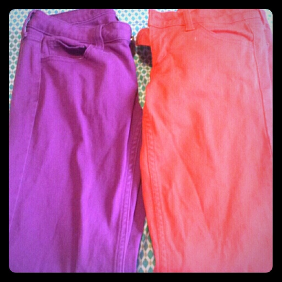 Colored skinny jeans