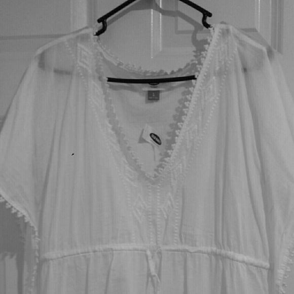 Old Navy White Bohemian Blouse