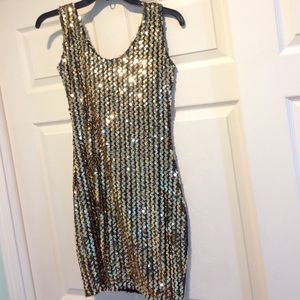 Gold Sequin Dress