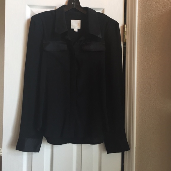 Beautiful black silk blouse