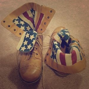 American Flag Combat Boots