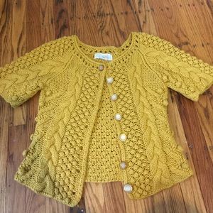 Flying tomato short sleeves button up sweater