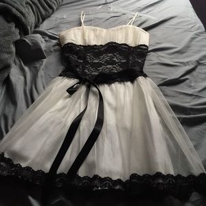 Black and white homecoming dress