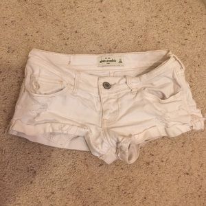 White denim shorts size Y12 with intended rips