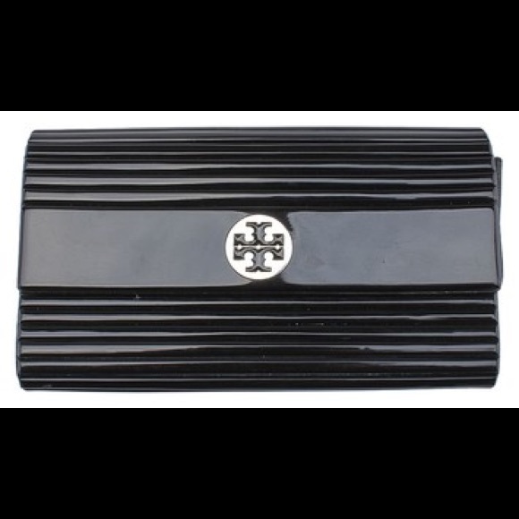 Tory Burch black resin clutch- Retail $350