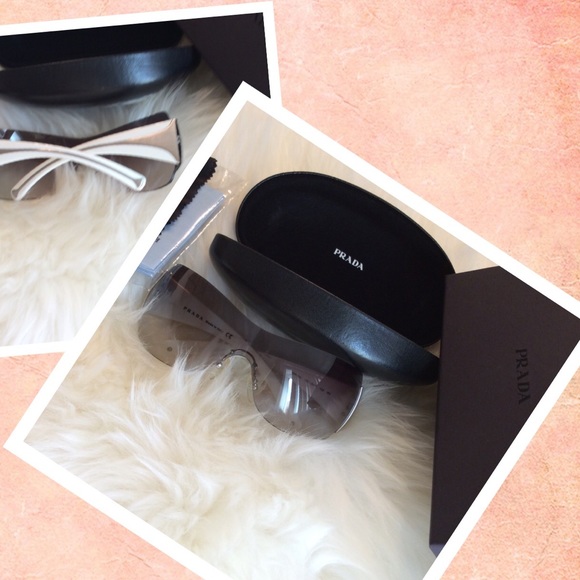 Prada Accessories - Prada  Sunglasses Mono Lens White and Silver