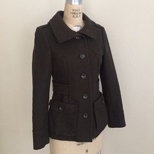Dark Green H&M Peacoat