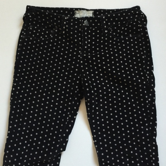 Free People Velvet Polka Dot Skinny Pants